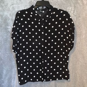 Loose fitted polka dot blouse